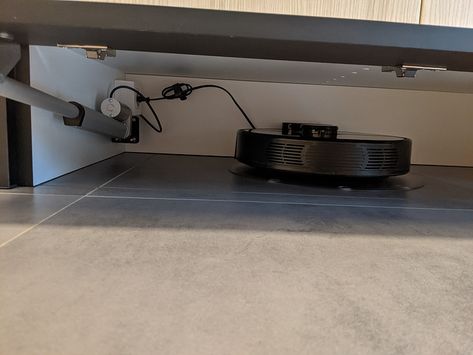 Smart garage for xiaomi roborock vacuum cleaner built into a closet - Tutorials & Examples / openHAB Stories - openHAB Community Robot Vacuum Cleaner Storage, Roomba Hidden Storage, Roomba Storage, Robot Vacuum Storage, Robot Box, Vacuum Cleaner Storage, Baby Bottle Storage, Smart Garage, Clean Garage