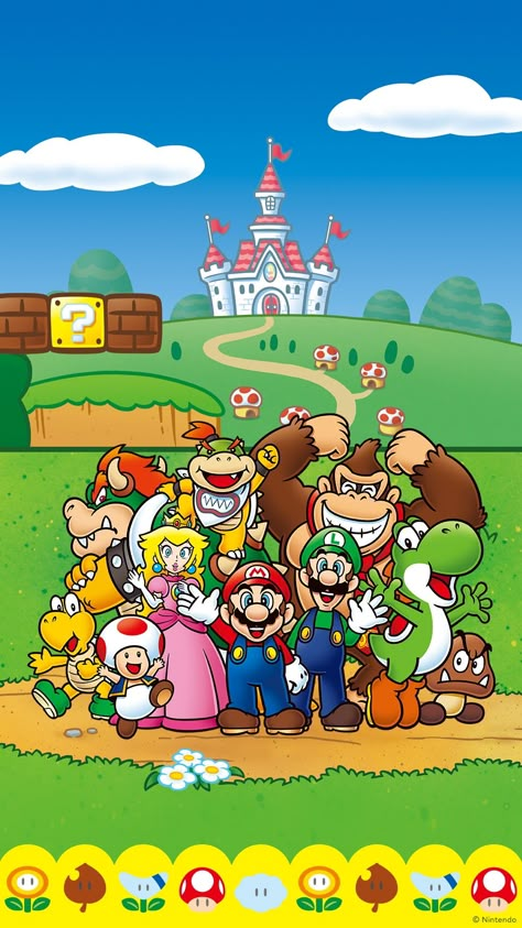 Super Mario Wallpaper, Nintendo Wallpaper, Mario And Friends, Super Mario Bros Party, Mario And Princess Peach, Super Mario Nintendo, Mario Bros Party, Mario Y Luigi, Donkey Kong Country