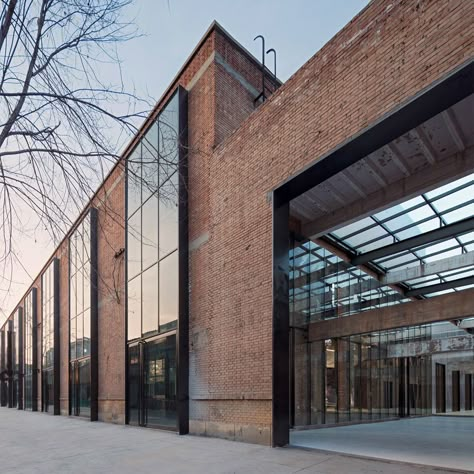 Mandarin-speaking architects at Superimpose Architecture in Beijing, China Modern Industrial Architecture, Factory Facade, Industrial Facade, Architecture Renovation, Factory Architecture, Commercial And Office Architecture, Renovation Architecture, Industrial Architecture, Brick Architecture