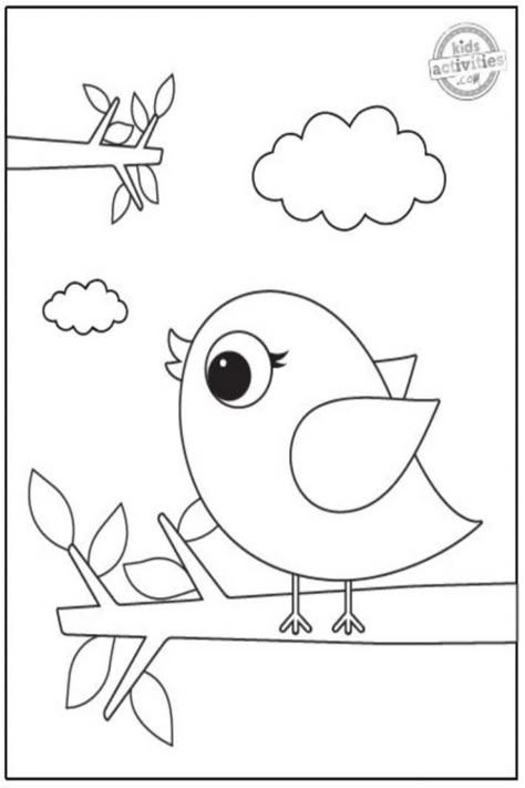 Birds For Kids, Kids Printable Coloring Pages, Bird Coloring, Free Kids Coloring Pages, Bird Coloring Pages, Coloring Page Ideas, Easy Coloring Pages, Cool Coloring Pages, Page Ideas