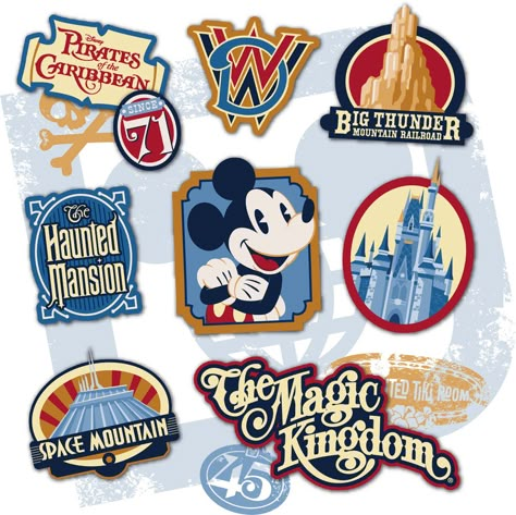 Disney Project Life, Disney Stickers, Disney Scrapbook Ideas, Disney Printables, Disney Logo, Scrapbook Disney, Disney Scrapbooking Layouts, Scrap Books, Disney Scrapbook Pages