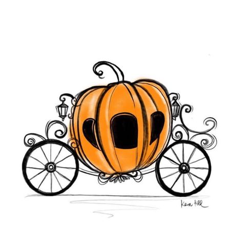 “Pumpkin carriage #halloween” Cinderella Pumpkin Carriage Drawing, Pumpkin Carriage Cinderella, Pumpkin Carriage Drawing, Halloween Disney Drawings, Cinderella Pumpkin Tattoo, Cinderella Carriage Drawing, Pumpkin Cinderella Carriage, Pumpkin Sketches, Cinderella Carriage Pumpkin