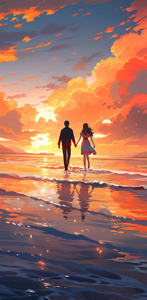 Popular artistic showcase directed by ThetaCursed, License: CC BY-NC 4.0 Holding Hands Digital Art, Jewelry Packaging Design, Walking On The Beach, Couple Walking, Shadow Video, Couples Walking, Walk Together, Cross Roads, Couple Illustration