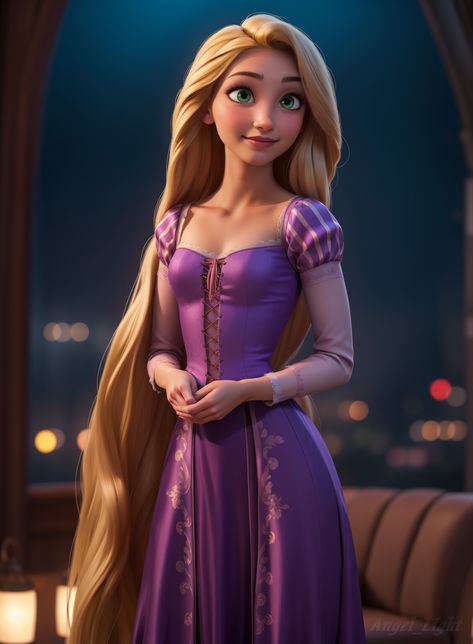 ArtStation - Rapunzel Rapunzel Characters, Trigger Words, Dark Disney Princess, Rapunzel Cosplay, Angel Light, Blonde Hair Green Eyes, Disney Princess Anime, Hair Green Eyes, Disney Princess Rapunzel