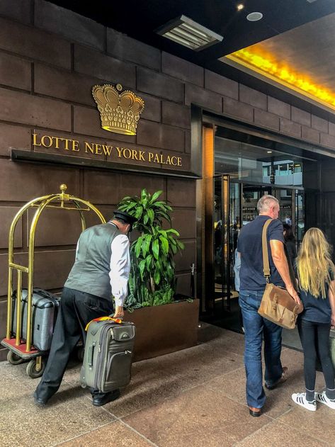 The entrance to The Towers at Lotte New York Palace. #luxuryhotels #newyorkcity Lotte Palace Nyc, Gossip Girl Locations, I'm Powerful, New York Palace Hotel, Katrina Wedding, Lotte New York Palace, Kids In New York City, New York City With Kids, Nyc Holidays