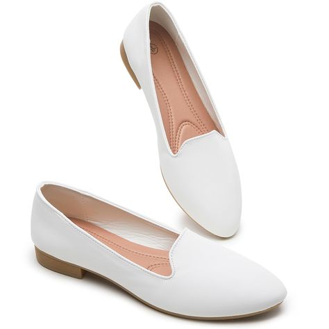 White ballet flats