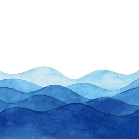 saemilee Stock Image and Video Portfolio - iStock Sea Illustration Art, Wave Art Painting, Waves Cartoon, Wave Drawing, Sea Drawing, Watercolor Wave, Sea Illustration, Wave Illustration, River Painting