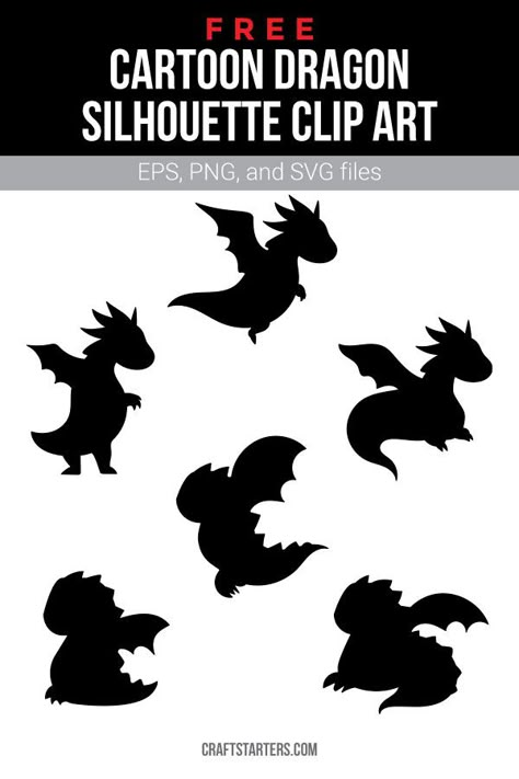 Clip Art Dragon, Simple Dragon Silhouette, Dragon Svg Free, Dragon Cricut, Dragon Baby Shower, Dragon Svg, Dragon Clipart, Cute Dragon Drawing, Dragon Silhouette