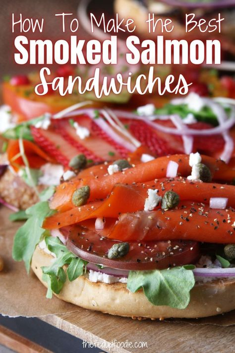 Recipes With Chimichurri, Salmon Sandwich Recipes, Salmon Sandwiches, Lox Bagel, Skirt Steak Marinade, Best Smoked Salmon, Smoked Salmon Sandwich, Too Hot To Cook, Skirt Steak Recipes