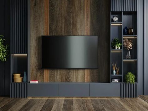 12 Modern Built-In Entertainment Center Ideas: The Ultimate Guide to Custom Wall Units 13 Tv Fireplace Wall Ideas Built Ins, Tv Furniture Design, Modern Tv Cabinet Design, Wall Units With Fireplace, Built In Tv Cabinet, Built In Tv Wall Unit, Custom Wall Unit, Built In Wall Units, Modern Home Living Room