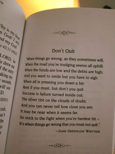 Dont Quit Quotes, Quitting Quotes, Don't Quit, When Things Go Wrong, Self Quotes, Better Life Quotes, Pretty Words, Pretty Quotes, Thoughts Quotes