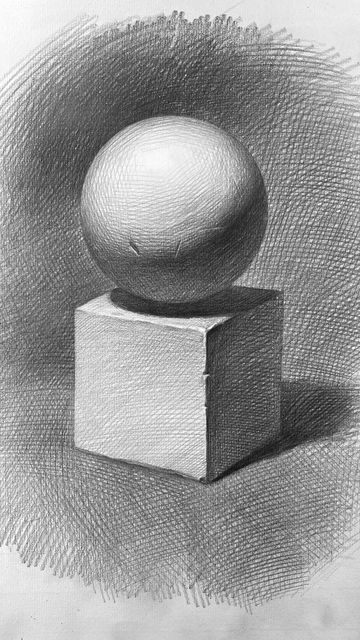 Form Art Drawing, Best Sketches Pencil Drawings, Sphere Shading, Chiaroscuro Drawing, Sphere Drawing, Drawing Academic, Shading Pencil, 2023 Drawing, Value Drawing