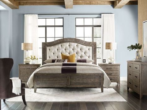 This article will guide you in creating a bedroom furniture budget with a detailed breakdown in bedroom furniture costs. #bedroom #bedroomdiy #diy #bedroomdecor #bedroomupgrade Florida Bedroom, Wood And Upholstered Bed, Big Bedrooms, King Upholstered Bed, Queen Upholstered Bed, Queen Panel Beds, Solid Wood Platform Bed, King Bedroom Sets, Upholstered Panel Bed