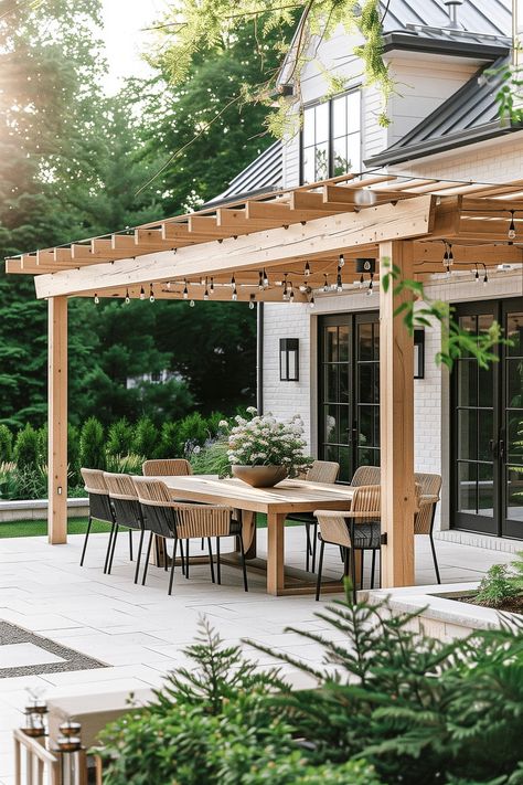 Curved pergola