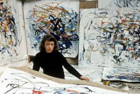 Lee Krasner: Much More Than a Muse | DailyArt Magazine Art Studio Room Artwork, My Artist Abode, Industrial Loft Art Studio, Milan Art Institute Boards, Artist Studio Space, Artists In Their Studios, Lee Krasner, Pablo Picasso Paintings, Helen Frankenthaler