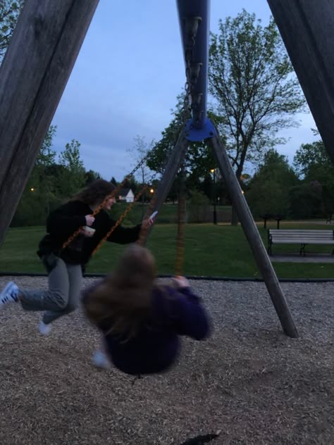 Playground Astethic, Aesthetic Swingset, Play Ground Aesthetic, Swings Aesthetic, Weird Kid Aesthetic, Playground With Friends, Playground Aesthetic, Playground Photography, Park Swings