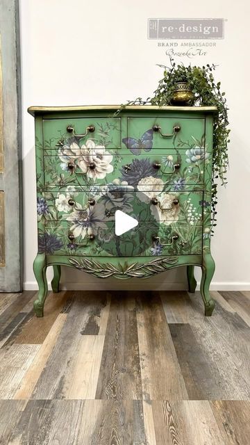 Redesign with Prima®️ on Instagram: "✨ Witness the stunning transformation as @bozena_maxwell elevates her furniture with the captivating and moody 'Cerulean Blooms' decor transfer and stencil, infusing a touch of sophistication into every detail. 🌸 Painted with a Graceful Green hue, the exceptional quality of these products shines through in their intricate details, making the entire process truly enchanting. ✨
Products used:
Decor Mould “Simple Greenery” - 650476
Decor Mould „Royalty” - 636401
Amazing Casting Resin - 922593
Decor Transfers - “Cerulean Blooms” - 669300
Decor Stencil “Cerulean Blooms” - 669331
Decor Wax Eternal - 633462
#FurnitureMakeover #CeruleanBlooms #SophisticatedDesign #RedesignWithPrima #decor #diy #upcyclefurniture #transfers #homeinspo #designinspo
#redesigned #r Decor Transfers, Casting Resin, Redesign With Prima, Upcycled Furniture, Furniture Makeover, Intricate Details, Design Inspo, Decor Diy, It Cast