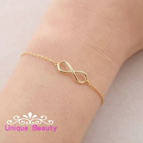 925 Solid Silver Golden Infinity Charm Bracelet Silver Infinity Pendant Fashion Female Bracelet Christmas gift Christmas Birthday Ideas, Infinity Charm Bracelet, Silver Infinity Bracelets, Infinity Bracelets, Gold Bracelet Simple, Charm Bracelet Silver, Girls Bracelet, Gold Bangles For Women, New Gold Jewellery Designs