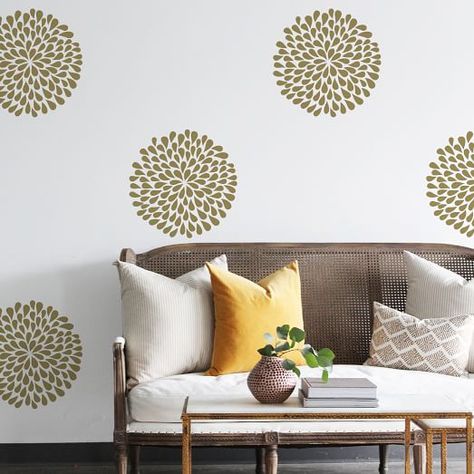 Wallpaper & Decals | West Elm Stikwood Adhesive Wood Paneling, Adhesive Wood Paneling, Modern Wall Stickers, Contemporary Color Schemes, Wall Decals Living Room, Polka Dot Wall Decals, Polka Dot Walls, Floral Decal, Contemporary Room