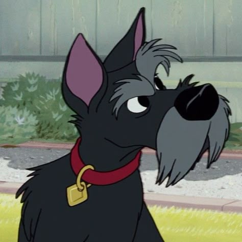 Disney Dog Characters, Lady And The Tramp Characters, Check Background, Pampered Pets, Disney Dogs, Scottish Terriers, Disney Animals, Aggressive Dog, Disney Favorites