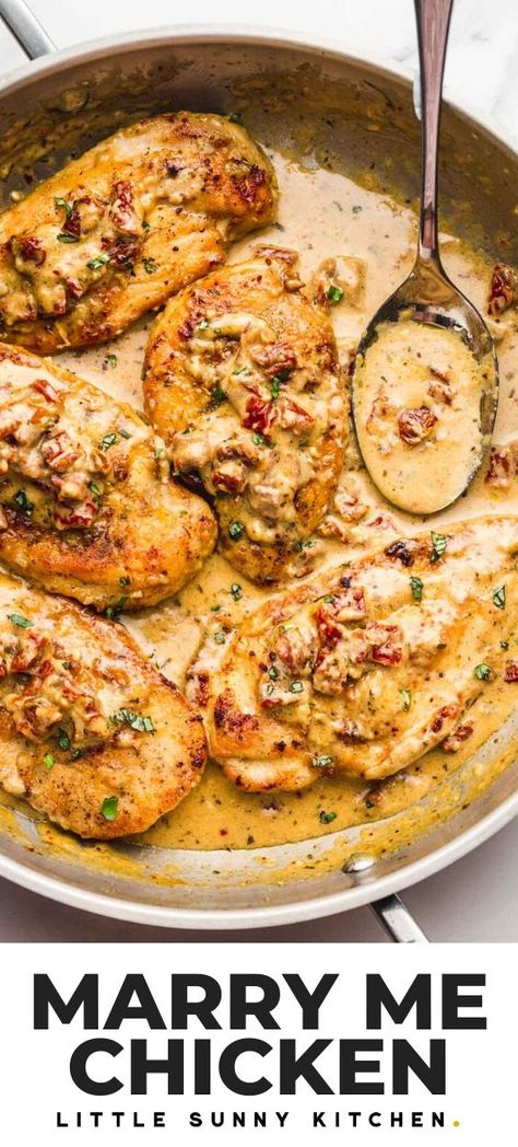 Marry Me Chicken Recipe, Little Sunny Kitchen, Sunny Kitchen, Marry Me Chicken, Best Chicken Recipes, Chicken Cutlets, Chicken Dinners, Dinner For Two, Chicken Dishes Recipes