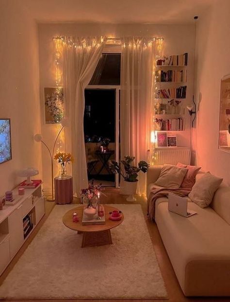 Want to elevate your Girly Living Room? This post offers a collection of apartment-friendly girly living room ideas that will transform your space into a chic and stylish haven. From delicate pastel hues to fluffy throw pillows, these decor ideas will add a touch of femininity to your living room. Embrace the girly aesthetic with so...#Feminine #InteriorDesign #with #HouseGoals #Apartment #Girly #Space #Your #Infuse #Charm #DecorTips #Decor #HomeInspiration #HomeDecor #DecorInspiration #Ideas Apartment Inspiration Cozy, Girly Living Room Ideas, Cozy Minimalist Living Room, Feminine Apartment, Girly Living Room, Fluffy Throw Pillows, Apartment Decor Ideas, Cute Living Room, Girly Apartments