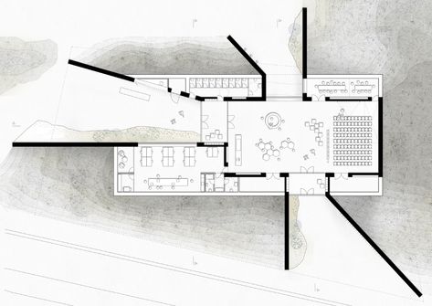 Visitor Center Architecture, Visitor Center Design, Parking Plan, Wooden Window Frames, Central Hall, Architectural Competition, Natural Palette, Concrete Structure, Information Center