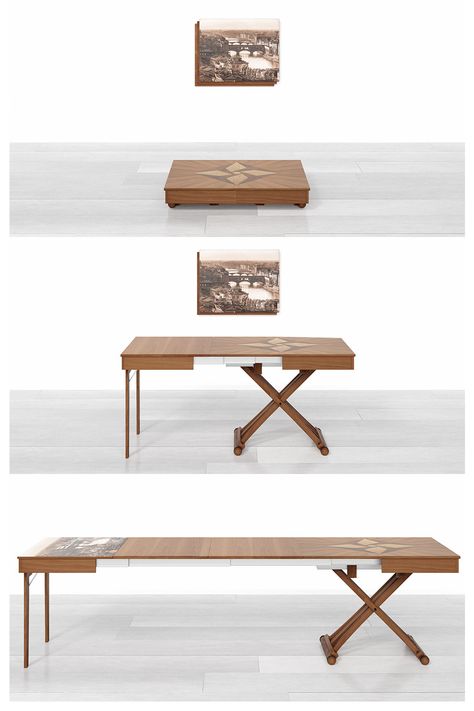 Transformable Coffee Table, Transforming Dining Table, Coffee Table To Dining Table Convertible, Space Saving Coffee Table, Coffee Table Extendable, Extendable Dining Table Space Saving, Transformable Table, Extendable Tables, Transform Furniture