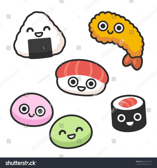 Tổng hợp hình đồ ăn cute sushi và các món ăn đa dạng