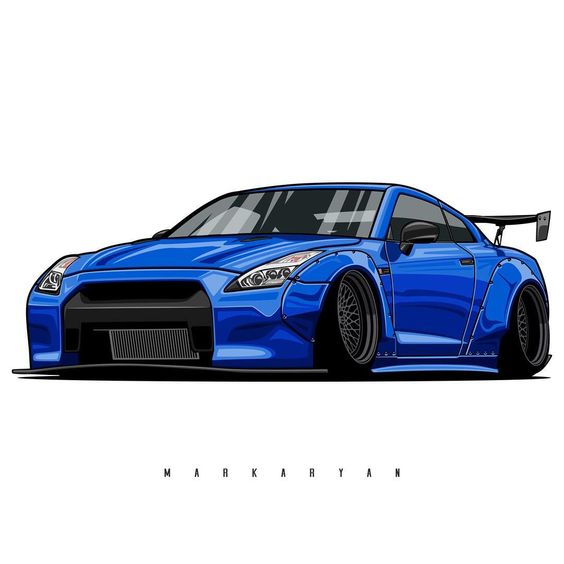 How To Draw A Gtr R35 - Draw easy