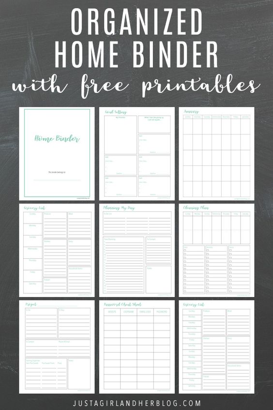 Home Binder Printables