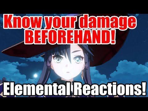 Genshin Impact How To Calculate Your Elemental Reaction Damage In Genshin Impact V1 0 1 By Sammyonhydro Freetoplaymmorpgs Reactions Element Damaged