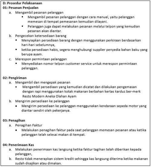 Sop Restoran Rumah Makan Format 6 Contoh Lengkap Makanan Keuangan Diagram