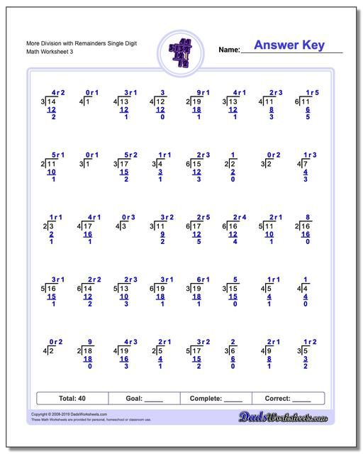 Long Division Problems For 5Th Graders