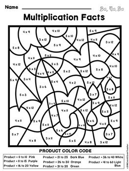 Printable Math Facts Coloring Pages - David Santangelo's Coloring Pages