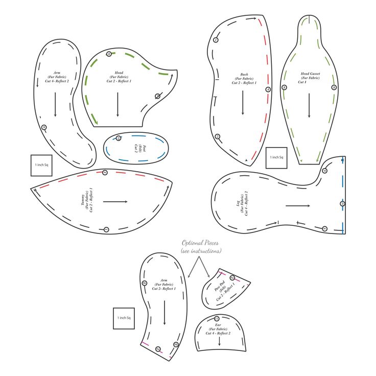 the paper doll is cut out and ready to be sewn into its own pattern