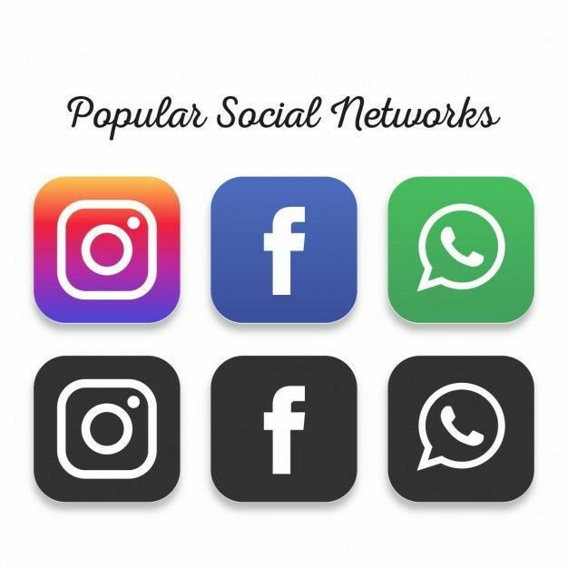 four different social icons with the text popular social networkings