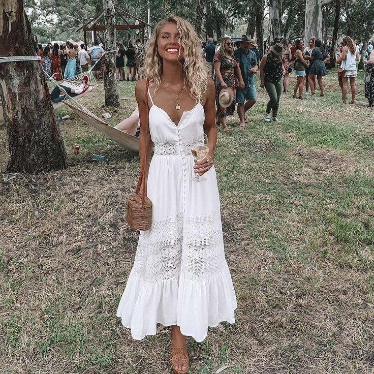 White Lace Maxi Dress For Beach Season, Summer Bohemian Maxi Dress With Lace Patchwork, Bohemian Summer Maxi Dress With Lace Patchwork, Bohemian Maxi Dress With Lace Patchwork For Summer, Bohemian Lace Maxi Dress For Beach Season, Flowy Lace Boho Summer Dress, Flowy Lace Boho Dress For Summer, Summer Lace Boho Dress Flowy Fit, Summer Lace Maxi Dress For Garden Party