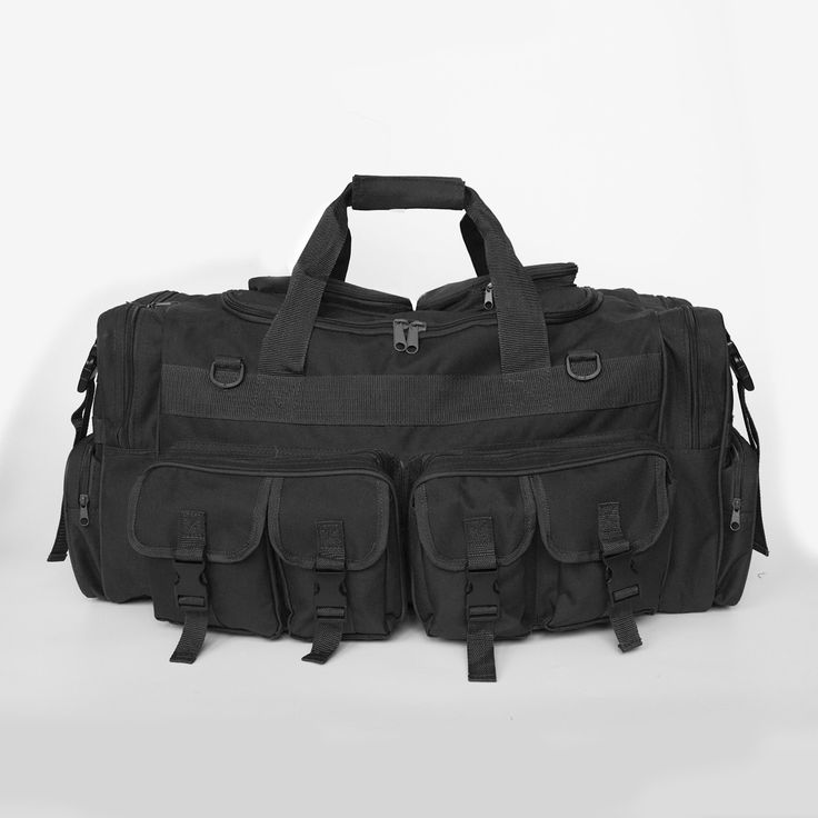 Mens Large 30" Inch Duffle Military Molle Tactical Gear Shoulder Bag Rectangular Nylon Gym Bag With Pockets, Multifunctional Waterproof Travel Bag, Large Capacity Nylon Duffle Bag Rectangular, Functional Rectangular Duffle Bag With Pockets, Outdoor Nylon Gym Bag With Pockets, Durable Rectangular Duffle Bag For Outdoor, Durable Rectangular Travel Bag For Outdoor, Black Nylon Duffle Bag With Pockets, Multifunctional Waterproof Rectangular Travel Bag