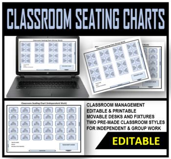 Seating Chart Template (Editable with Movable Desks) in 2024 | Seating ...