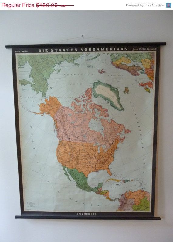 This item is unavailable | Etsy | North america map, Vintage map, North ...