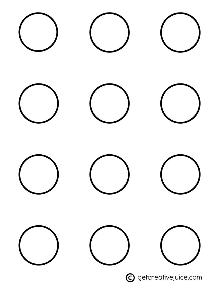 a black and white image of eight circles