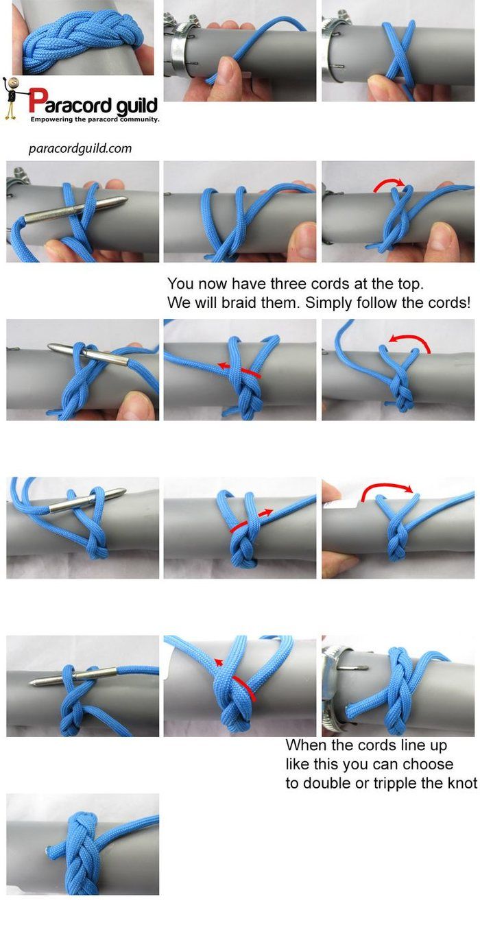 instructions for how to tie a paracord knot on a boat or sailboat