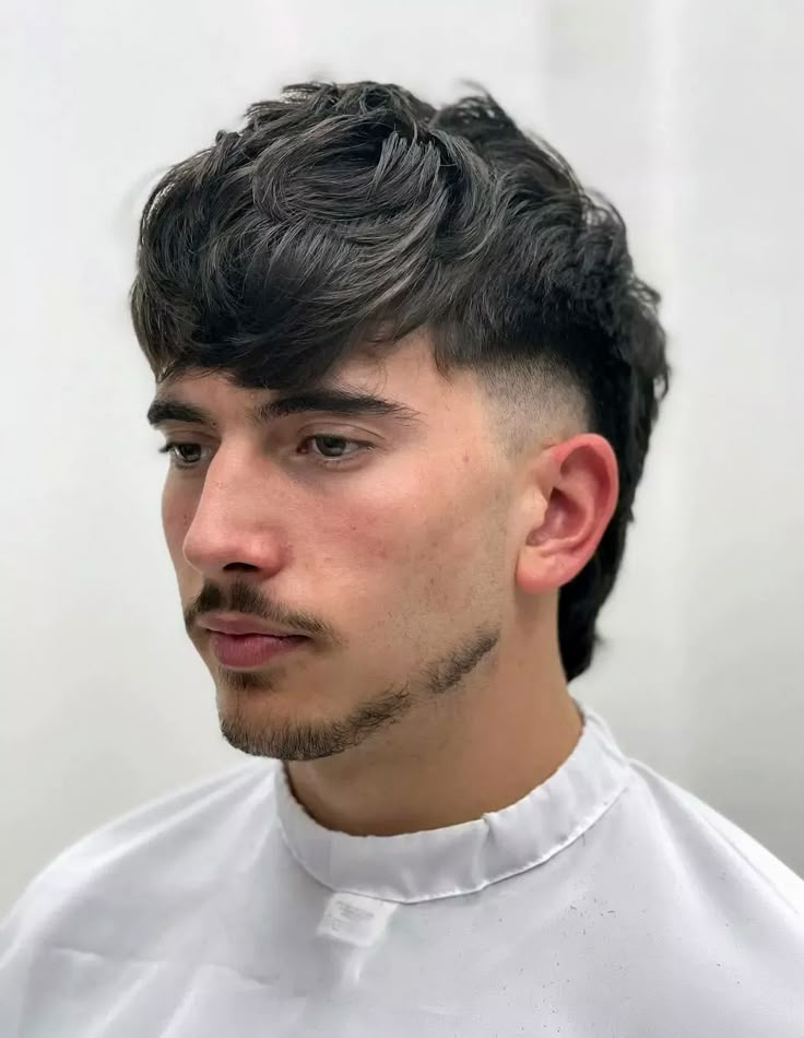 60 Stylish Modern Mullet Hairstyles for Men | Haircut Inspiration Modern Mullets Male, Mullet Variations Men, Mullet Hairstyle Mens Front View, 2023 Mullet Hair Men, Haircuts To Cover Forehead, Modern Mullet Front View, Fringe Mullet Men, Semi Mullet Hair Men, Mullet Hairstyle Boys