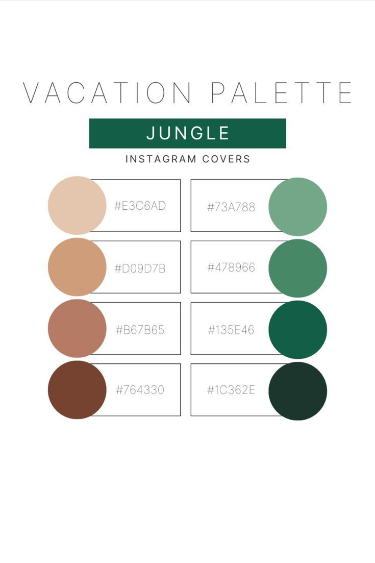 Color palette for Instagram cover; Jungle color palette; best color palette for jungle safari vacation; desert color palette for posting on social media--Instagram, Facebook, TikTok; with hex number codes Jungle Theme Color Palette, Hex Code Color Palette Aesthetic, Excel Color Palette Codes, Jungle Green Color Palette, Color Palette Number Codes, Green Hex Code Palette, Color Pallets Hex Codes, Hex Code Color Palette Google Calendar, Ppt Color Palette