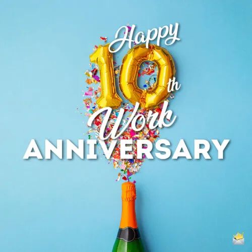 45 Happy Work Anniversary Wishes | Love Working With You! | Work ...