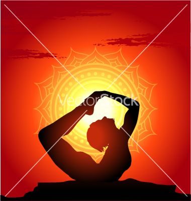 Free yoga poses at sunset background vector art - Download Calm vectors ...