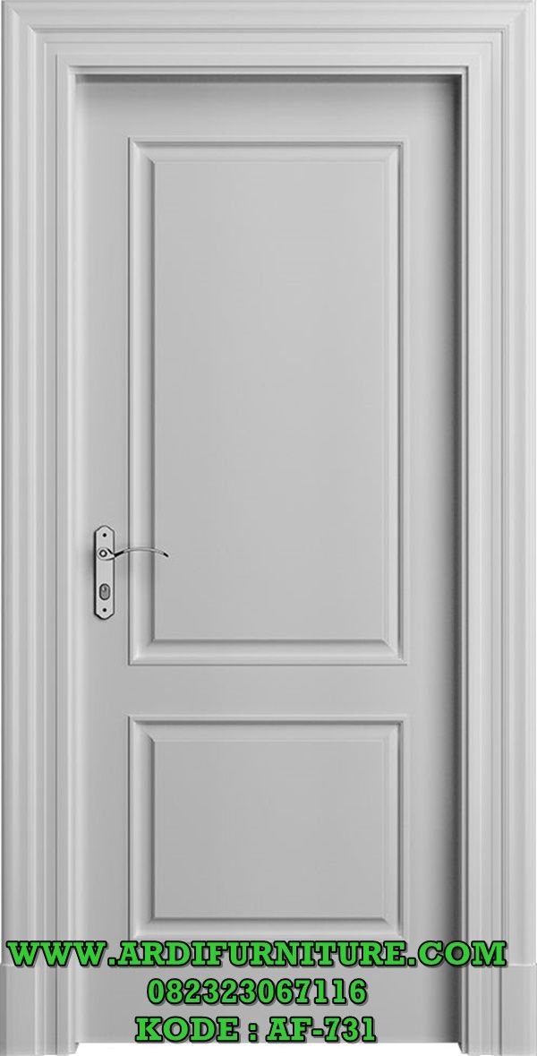 an open white door with the handle on it