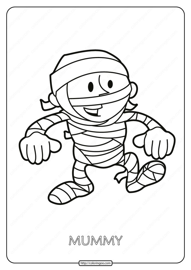 Mummy Outline Printable - Printable Calendars AT A GLANCE