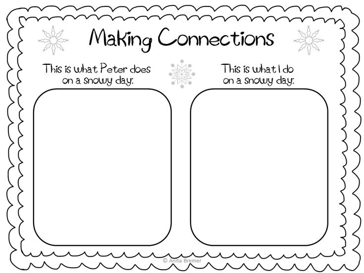 the making connections worksheet with snowflakes